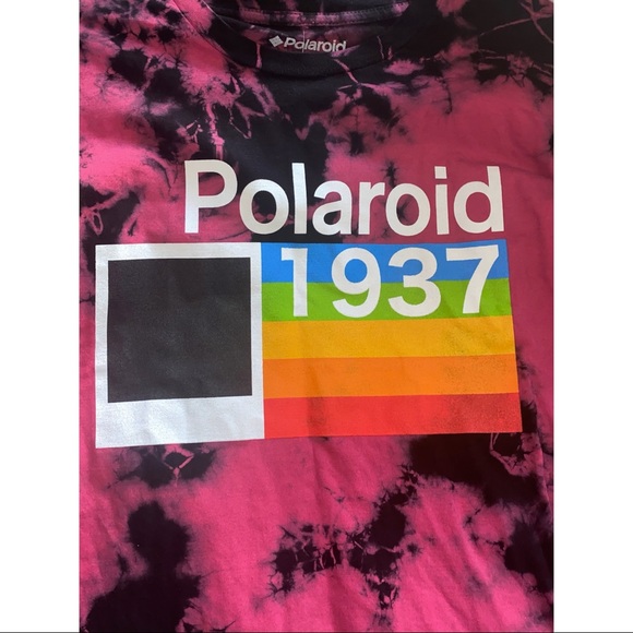 Polaroid Crew neck Long Sleeve Tie dye T shirt - Picture 4 of 6